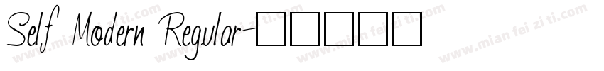 Self Modern Regular字体转换